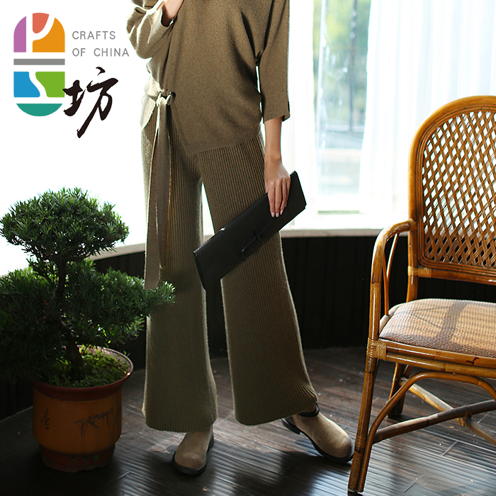 76153针织阔腿裤
