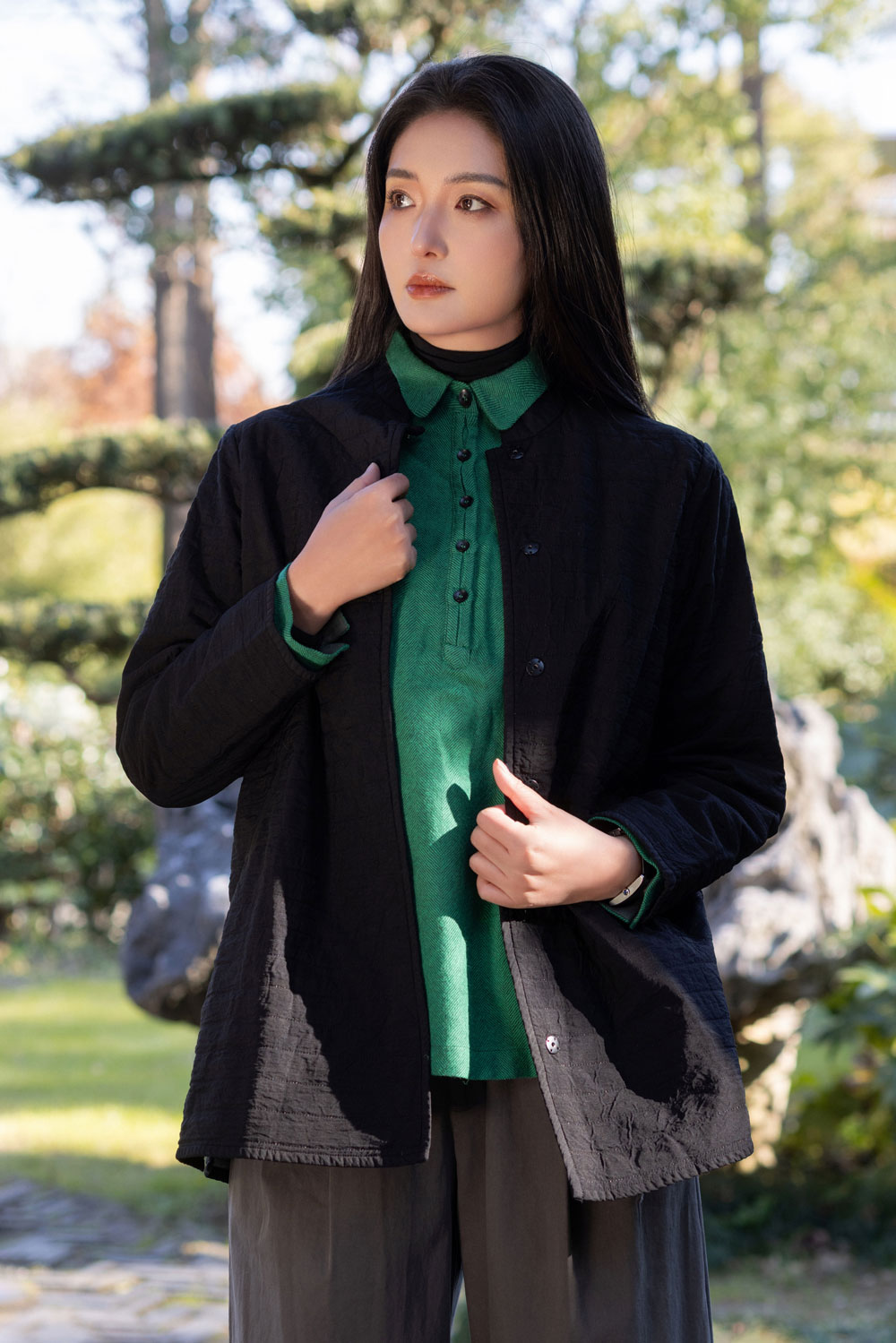 新中式绗棉棉服